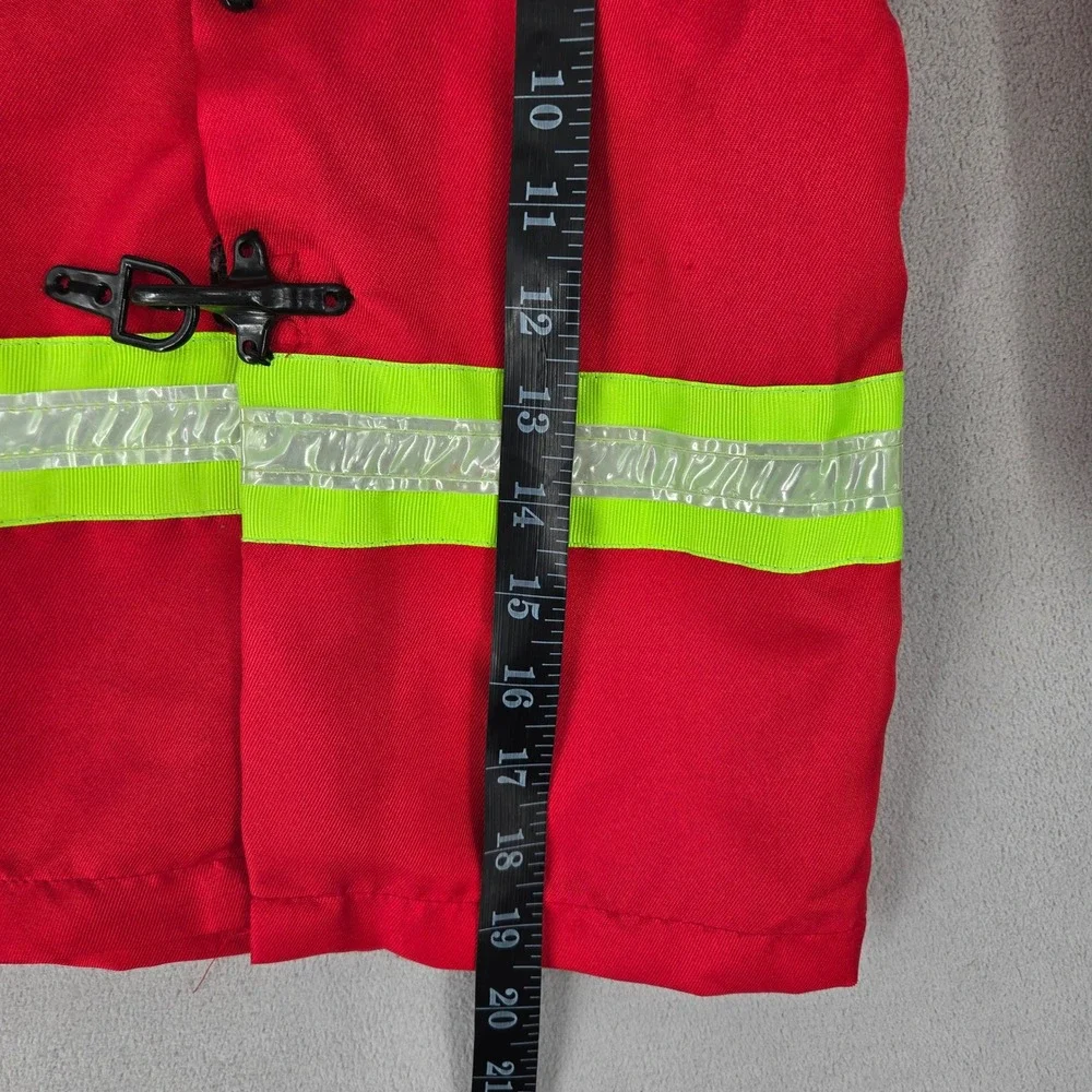Amscan Kids Firefighter Costume Jacket Red Reflective Fireman Uniform Toy